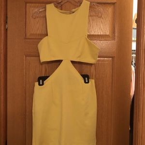 nasty gal yellow dress